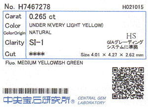 中央宝石研究所ソーティング画像