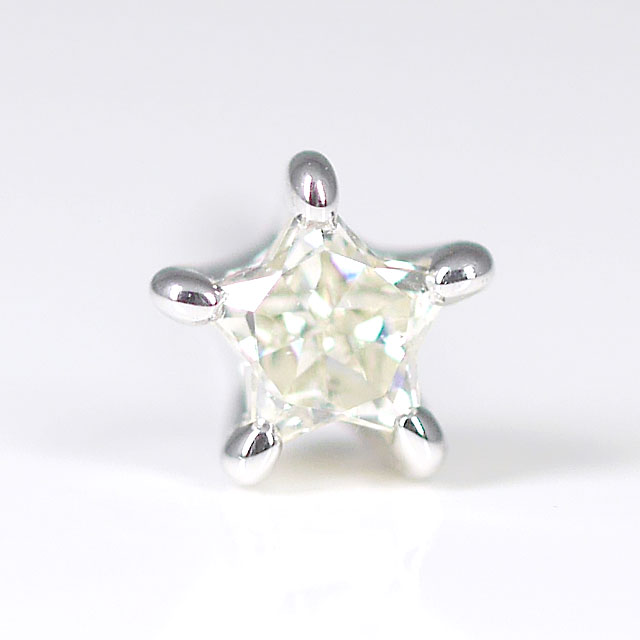 スターカット（星型）ダイヤモンド・片耳用ピアス画像