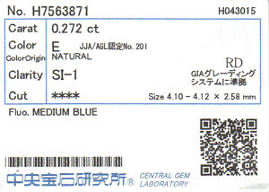 中央宝石研究所ソーティング画像