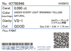 中央宝石研究所ソーティング画像