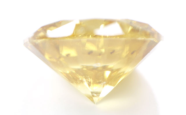 天然イエローダイヤモンド ルース(裸石) 0.133ct 【蛍光性が