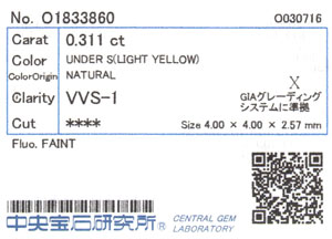 中央宝石研究所ソーティング画像