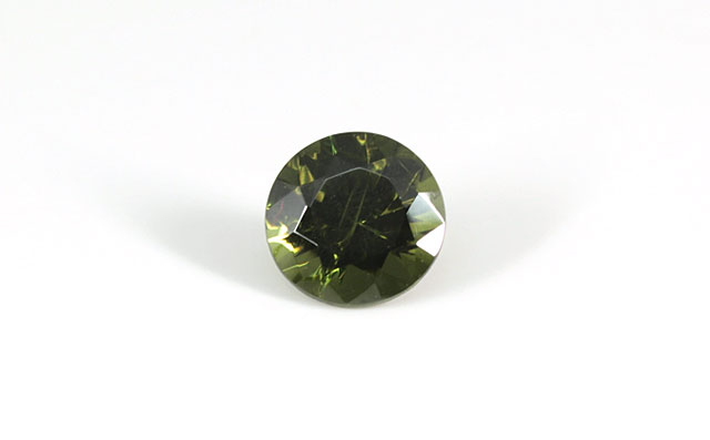 ダークグリーン・ジルコン ルース(裸石) 0.901ct, ( ラウンド