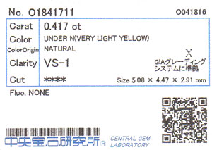 中央宝石研究所ソーティング画像