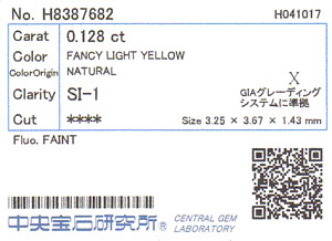 中央宝石研究所ソーティング画像