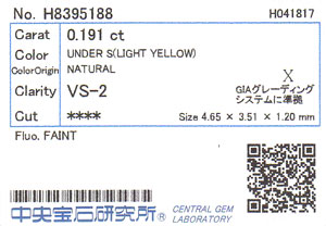 中央宝石研究所ソーティング画像