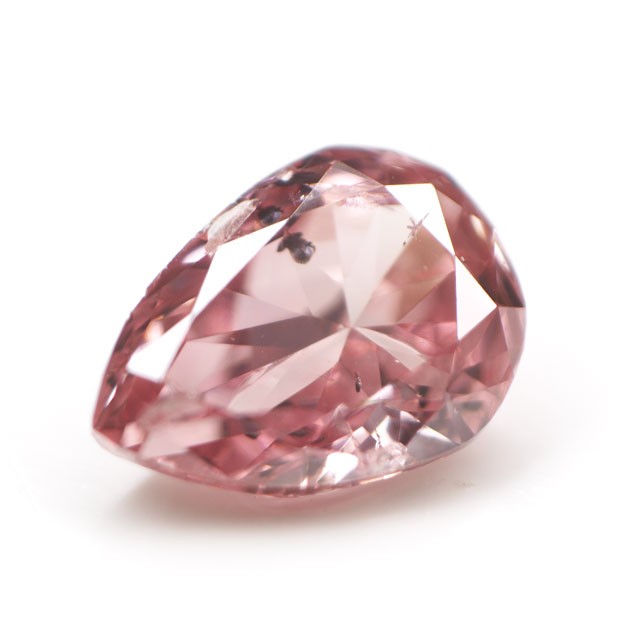 天然ピンクダイヤモンド ルース(裸石) 0.108ct, Fancy Deep Pink (AGT)・Fancy Intense Pink