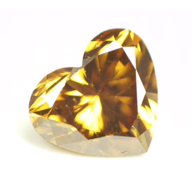 天然ブラウンダイヤモンド ルース(裸石) 0.287ct, SI-2, Fancy Yellowish Brown ( ファンシー・イエロー