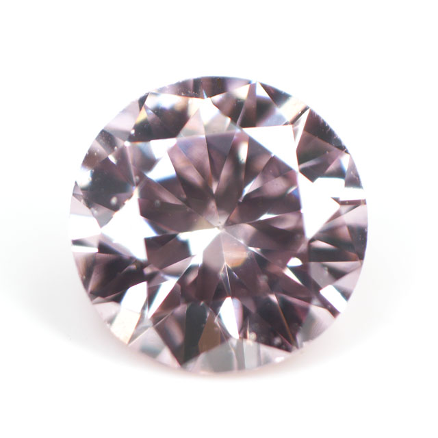 天然ピンクダイヤモンドルース (裸石) 0.084ct, Fancy Purplish