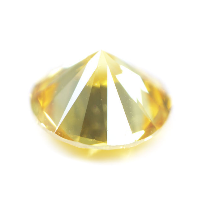 【ご予約販売済み品】天然イエローダイヤモンド ルース(裸石) 0.171ct, Fancy Vivid Yellow (ファンシー・ビビッド