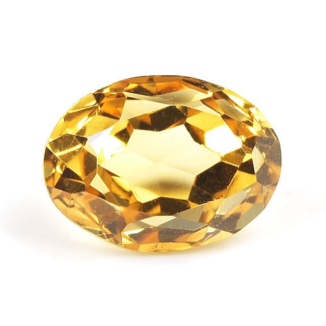 シトリン(黄水晶) ルース 1.46ct, オーバル 【 8月1日の誕生日石 ...