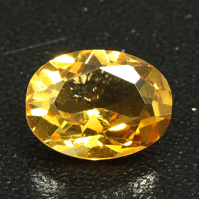 シトリン(黄水晶) ルース 1.25ct, オーバル 【 8月1日の誕生日石・11月の誕生石 】