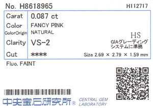 中央宝石研究所ソーティング画像