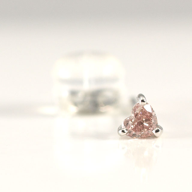 プラチナピアス〈イエローダイヤモンド 1.3ct〉pt900 ハートシェイプ