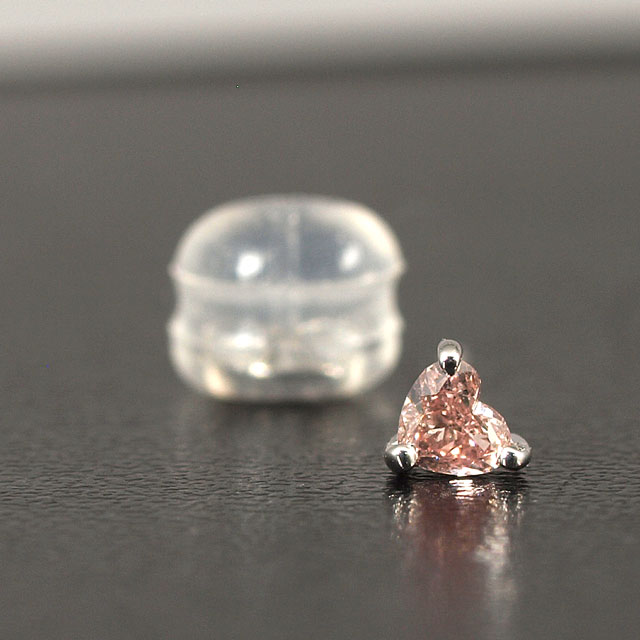 プラチナピアス〈イエローダイヤモンド 1.3ct〉pt900 ハートシェイプ