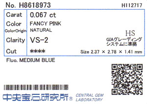 中央宝石研究所ソーティング画像