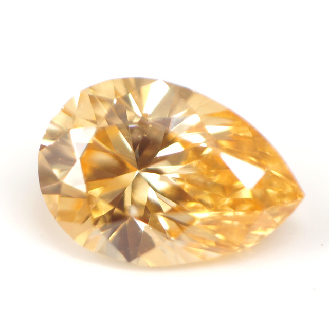 天然オレンジダイヤモンド ルース(裸石) 0.037ct, Fancy Intense Yellow Orange ( ファンシー・インテンス