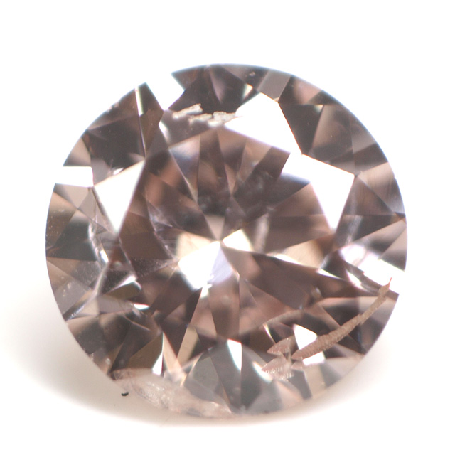 天然ピンクダイヤモンド ルース(裸石) 0.056ct, Fancy Light Brown ...