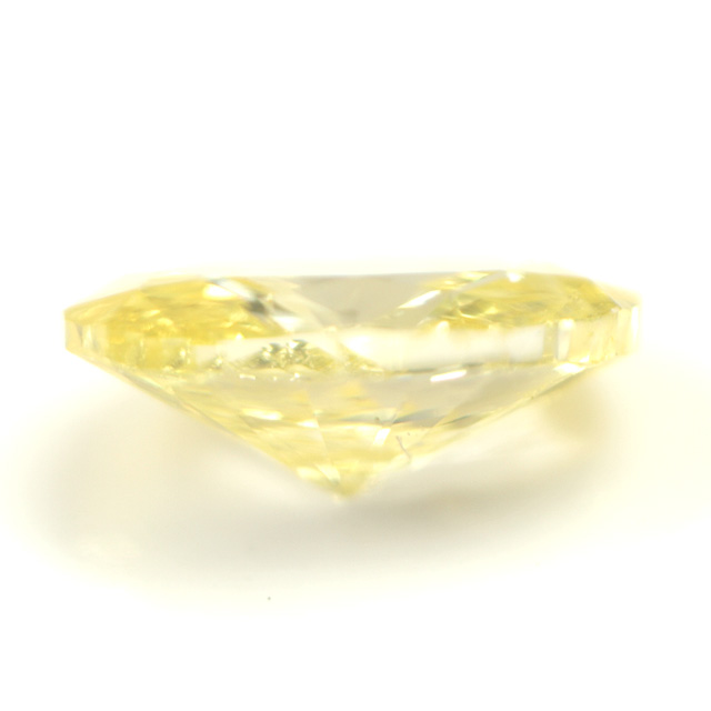 天然イエローダイヤモンド ルース(裸石) 0.046ct, ファンシー系～ファンシー・インテンス系, Iクラス程度, オーバル 【  日本宝石科学協会ソーティング袋付 】 【 送料無料 】