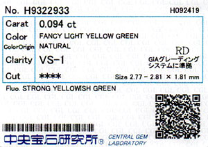 中央宝石研究所ソーティング画像