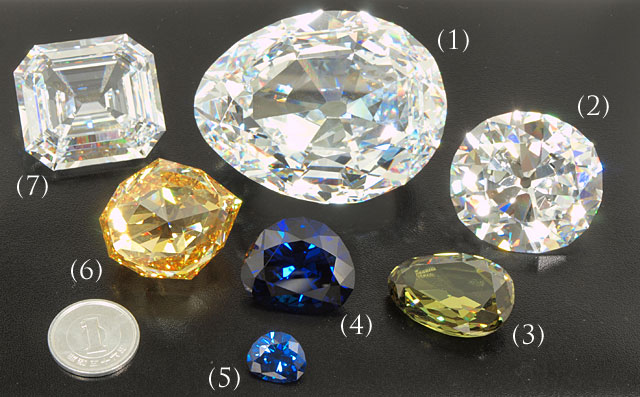 有名なダイヤモンドのレプリカ画像