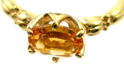 シトリン K18YGリング