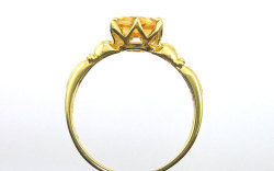 シトリン K18YGリング