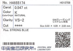 中央宝石研究所ソーティング画像