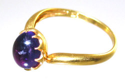 カボションカットアメシストリング画像