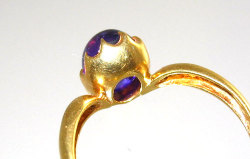 カボションカットアメシストリング画像