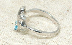 プラチナ900 ブルートパーズ リング