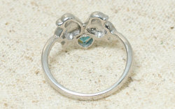 プラチナ900 ブルートパーズ リング