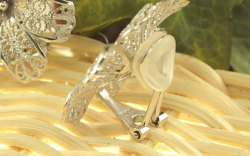 フラワー・アンティークタイプ・イヤリング画像