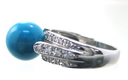 Pt900トルコ石（ターコイズ）リング