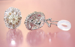 ブラウン＆イエローダイヤ　ピアイヤ