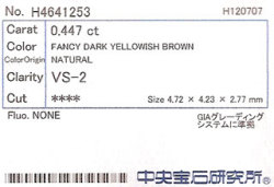 中央宝石研究所ソーティング画像