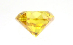 ハートシェイプブリリアントカットヴィヴィッドイエローダイヤモンドルース画像