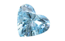 ハートシェイプカットブルーダイヤモンド(トリートメント)ルース画像