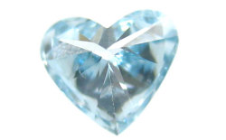 ハートシェイプカットブルーダイヤモンド(トリートメント)ルース画像