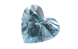 ハートシェイプカットブルーダイヤモンド(トリートメント)ルース画像