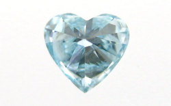 ハートシェイプカットブルーダイヤモンド(トリートメント)ルース画像