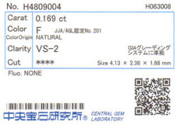 中央宝石研究所ソーティング画像