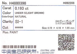 中央宝石研究所ソーティング画像