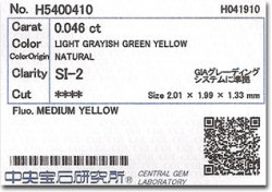 中央宝石研究所ソーティング画像