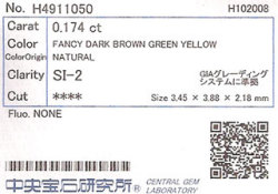 中央宝石研究所ソーティング画像