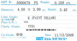 AGTジェムラボラトリー　ソーティング画像