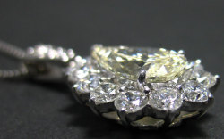 天然(ナチュラル)イエローダイヤモンドペンダントネックレス画像