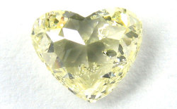 ハートシェイプカットイエローダイヤモンドルース画像