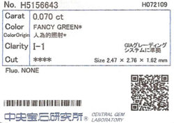 中央宝石研究所ソーティング画像