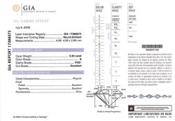 0.30ct, E, VVS-1, 3EX, GIAレポート画像